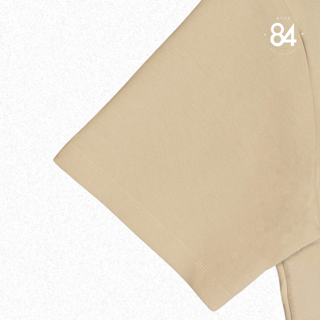 Oversized Fit Plain T-shirt - Khaki
